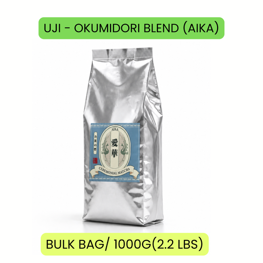 UJI - OKUMIDORI BLEND (AIKA) CEREMONIAL MATCHA 1KG(2.2LBS) BAG
