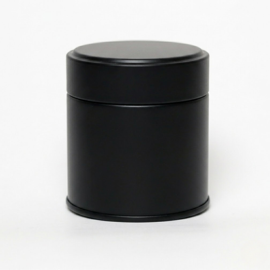 BLACK Premium Empty Airtight Tea Tins – Matte Finish for Matcha Refills & DIY Gifting
