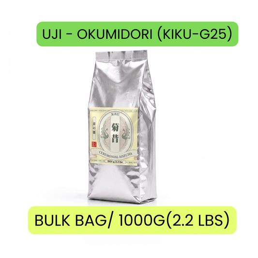UJI - OKUMIDORI BLEND (KIKU-G25) CEREMONIAL MATCHA 1KG(2.2LBS) BAG