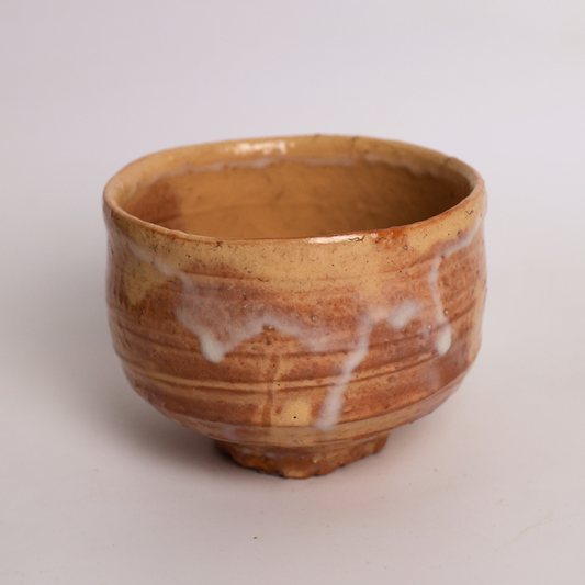 Matcharu Authentic Japanese Artisan Hagi-yaki Chawan – Handcrafted Biwa Glaze Matcha Bowl with Artisan Stamp