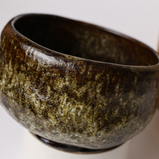 Ōhi Ware Matcha Chawan by Chōami Nakamura – Original Signed Wooden Box & Cloth | Japanese Tea Bowl