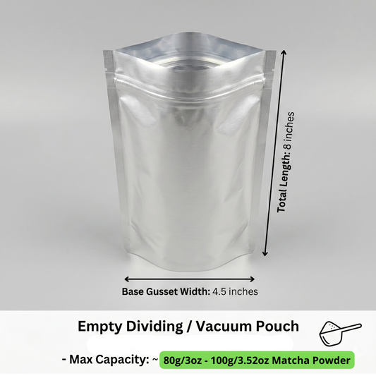 Empty Matcha Pouches - SMALL(100g/1.1lbs) - Resealable Airtight Refill Bags