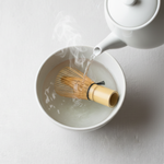 Warm up your tea bowl (Chawan) and whisk (Chasen)