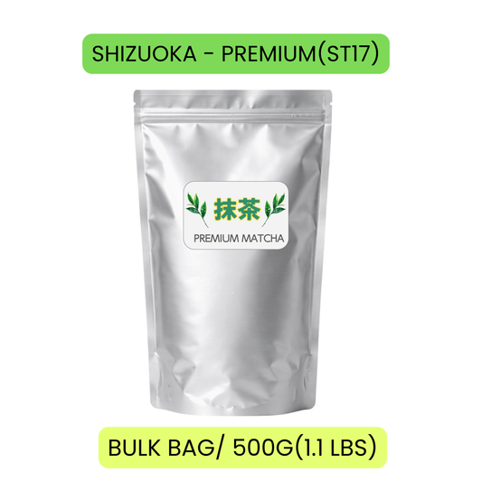 SHIZUOKA(ST17) -  PREMIUM MATCHA 500G(1.1 LB) - BULK/WHOLESALE