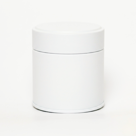 WHITE Premium Empty Airtight Tea Tins  – Matte Finish for Matcha Refills & DIY Gifting