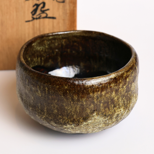 Ōhi Ware Matcha Chawan by Chōami Nakamura – Original Signed Wooden Box & Cloth | Japanese Tea Bowl